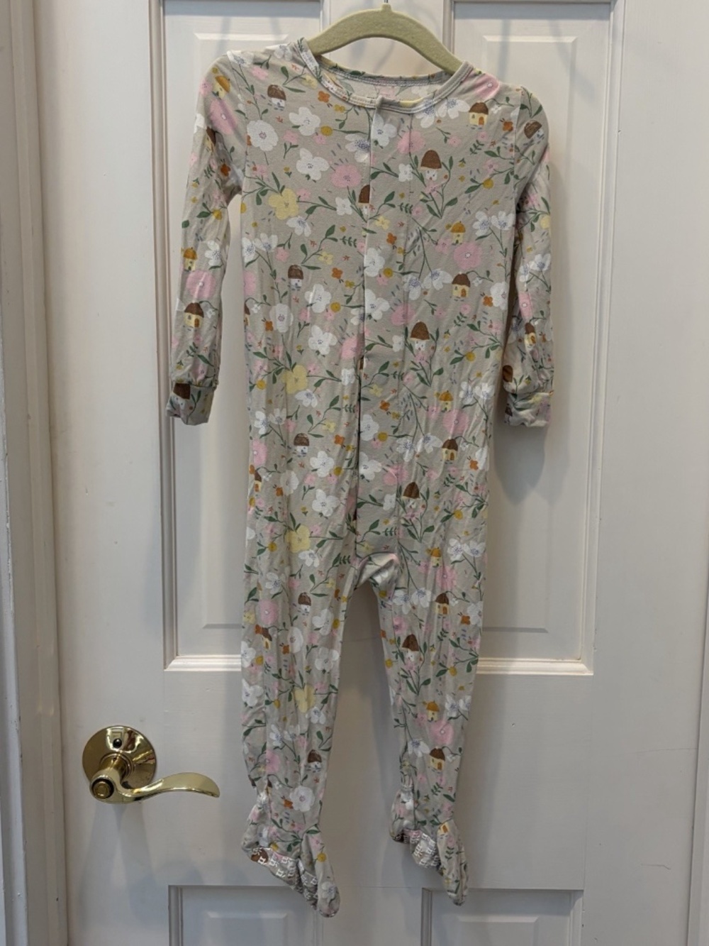 Magnetic Me Woodland Floral Theme Footie Pajamas Size 12-18 Months